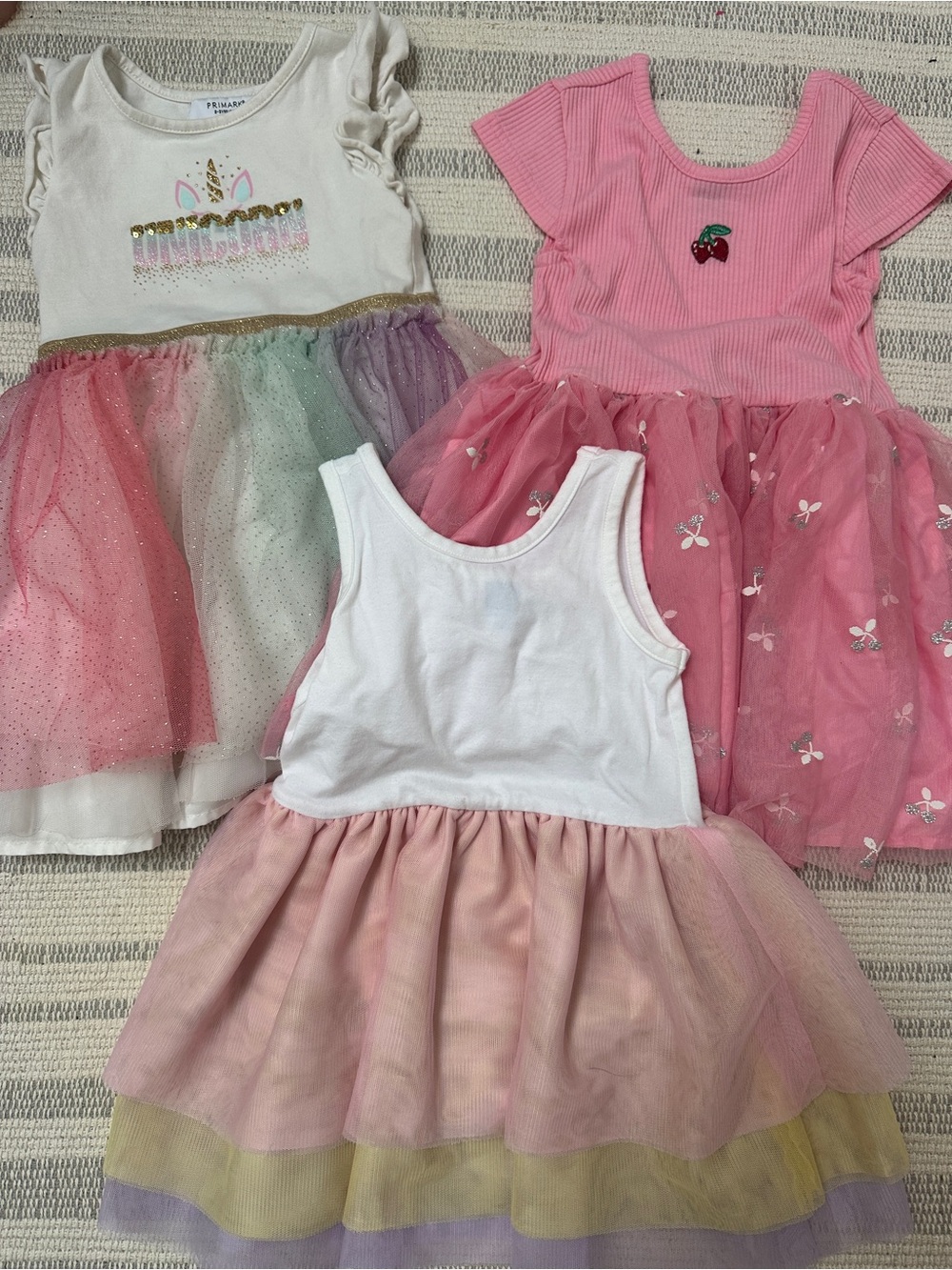 Old Navy Primark Girls Unicorn & Pink Tulle Dress Summer Bundle Sz 3T